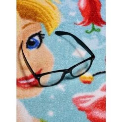 UNAMOURDETAPIS Tapis Enfant 50x80 Cm Rectangulaire FAIRIES TINKERBELL Bleu Chambre Adapté Au Chauffage Par Le Sol - Bleu -Tapis et paillasson Soldes 8491331 3