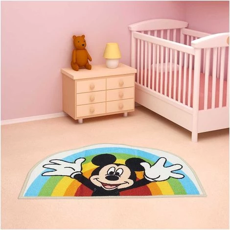 UNAMOURDETAPIS Tapis Enfant 50x80 Cm Forme Originale MICKEY RAINBOW SHAPED Multicolore Chambre Adapté Au Chauffage Par Le Sol - Multicolore 1 UNAMOURDETAPIS Tapis Enfant 50x80 Cm Forme Originale MICKEY RAINBOW SHAPED Multicolore Chambre Adapté Au Chauffage Par Le Sol - Multicolore