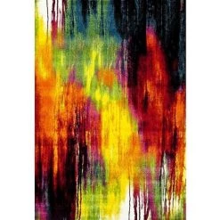 DEZENCO Tapis Salon 60x110 Cm Rectangulaire JOLIA 1 Multicolore Entrée Adapté Au Chauffage Par Le Sol - Multicolore