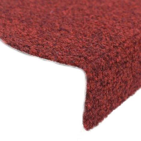 Tapis D'Escalier Auto-adhésif Poinçon Aiguilleté 15 Pcs 54x16x4 Cm Rouge VidaXL 5 Tapis D'Escalier Auto-adhésif Poinçon Aiguilleté 15 Pcs 54x16x4 Cm Rouge VidaXL – Image 5