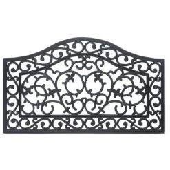 ID MAT - Tapis Grattant En Caoutchouc Ebène - 45x75 Cm