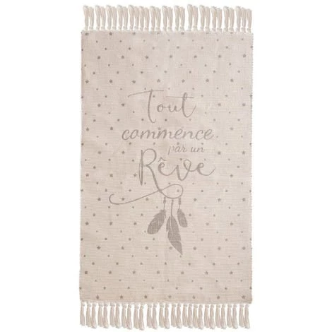 Atmosphera - Tapis De Chambre Naturel Et Motifs Gris 90 X 60 Cm - Gris 1 Atmosphera - Tapis De Chambre Naturel Et Motifs Gris 90 X 60 Cm - Gris