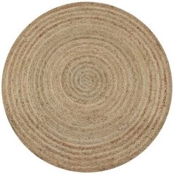 Tapis Jute Tressé 90 Cm Rond VidaXL