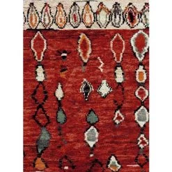 UNAMOURDETAPIS Tapis Berbère Style 240x340 Cm Rectangulaire Berber MOROCCO Rouge Salle à Manger Adapté Au Chauffage Par Le Sol - Rouge -Tapis et paillasson Soldes 9145902 3
