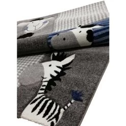 UNAMOURDETAPIS Tapis Enfant 60x110 Cm Rectangulaire ZOO Bleu Chambre Adapté Au Chauffage Par Le Sol - Bleu 7 UNAMOURDETAPIS Tapis Enfant 60x110 Cm Rectangulaire ZOO Bleu Chambre Adapté Au Chauffage Par Le Sol - Bleu -Tapis et paillasson Soldes 9145915 3