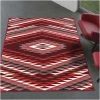 UNAMOURDETAPIS Tapis Salon 60x110 Cm Rectangulaire BC APACHE Rouge Entrée Adapté Au Chauffage Par Le Sol - Rouge