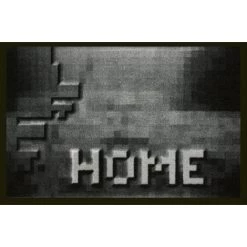 Tapis Anti-poussière En Polyamide Coloris Noir Acier Motif Home - Dim : 40 X 60 Cm - PEGANE -