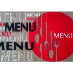 Tapis De Cuisine En Polyamide Menu - Dim : 50 X 75 Cm - PEGANE -