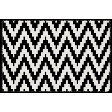 Tapis Anti-poussière En Polyamide Motif Chevrons - Dim : 40 X 60 Cm- PEGANE - 1 Tapis Anti-poussière En Polyamide Motif Chevrons - Dim : 40 X 60 Cm- PEGANE -