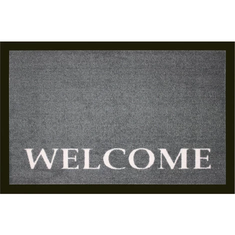 Tapis Anti-poussière En Polyamide Motif Welcome Blanc - Dim : 40 X 60 Cm- PEGANE - 1 Tapis Anti-poussière En Polyamide Motif Welcome Blanc - Dim : 40 X 60 Cm- PEGANE -