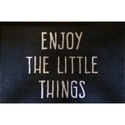 Tapis Anti-poussière En Polyamide Motif Enjoy The Litte Things - Dim : 40 X 60 Cm- PEGANE -