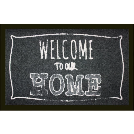 Tapis Anti-poussière En Polyamide Motif Welcome To Our Home - Dim : 40 X 60 Cm- PEGANE - 1 Tapis Anti-poussière En Polyamide Motif Welcome To Our Home - Dim : 40 X 60 Cm- PEGANE -