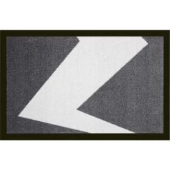 Tapis Anti-poussière "Eclair" En Polyamide Coloris Gris - Dim : 40 X 60 Cm- PEGANE -