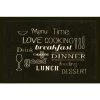 Tapis De Cuisine 100% Polyamide Décor Menu Time - Dim : 50 X 75 Cm- PEGANE -