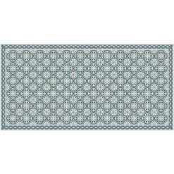 MATTEO Tapis Intérieur Extérieur En Vinyle Carreaux Portuguais 140 X 70 Cm Bleu - Bleu