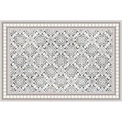 MATTEO Tapis Intérieur Extérieur En Vinyle Carreaux Marocains 90 X 60 Cm Beige - Beige