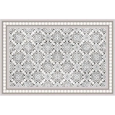 MATTEO Tapis Intérieur Extérieur En Vinyle Carreaux Marocains 90 X 60 Cm Beige - Beige 1 MATTEO Tapis Intérieur Extérieur En Vinyle Carreaux Marocains 90 X 60 Cm Beige - Beige