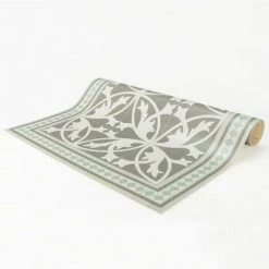 MATTEO Tapis Intérieur Extérieur En Vinyle Carreaux De Ciment Feuilles 90 X 60 Cm Gris - Gris 5 MATTEO Tapis Intérieur Extérieur En Vinyle Carreaux De Ciment Feuilles 90 X 60 Cm Gris - Gris -Tapis et paillasson Soldes 9486118 3