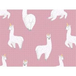 MATTEO Set De Table En Vinyle Lama Unitaire Rose - Rose