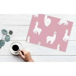 MATTEO Set De Table En Vinyle Lama Unitaire Rose - Rose 5 MATTEO Set De Table En Vinyle Lama Unitaire Rose - Rose -Tapis et paillasson Soldes 9486132 3